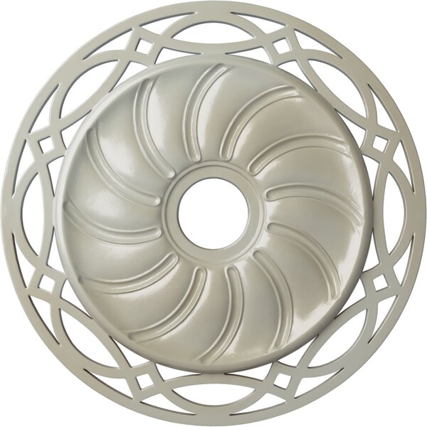 Ekena Millwork Loera Ceiling Medallion (Fits Canopies up to 6 1/4"), 26 5/8"OD x 4 1/2"ID x 1 3/8"P, Flash Blue CM26LOFBS - main